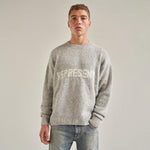 LOGO KNIT SWEATER - ASH GREY