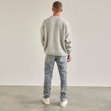 LOGO KNIT SWEATER - ASH GREY