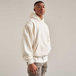 EMBROIDERED LOGO HOODIE - FLAT WHITE
