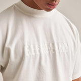 EMBROIDERED LOGO T-SHIRT - FLAT WHITE