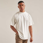 EMBROIDERED LOGO T-SHIRT - FLAT WHITE