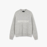 LOGO KNIT SWEATER - ASH GREY