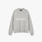 LOGO KNIT SWEATER - ASH GREY