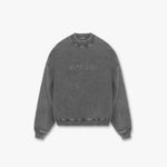 EMBROIDERED LOGO SWEATER - VINTAGE GREY