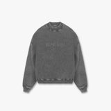 EMBROIDERED LOGO SWEATER - VINTAGE GREY