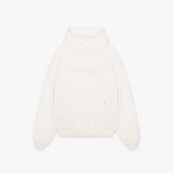 EMBROIDERED LOGO HOODIE - FLAT WHITE